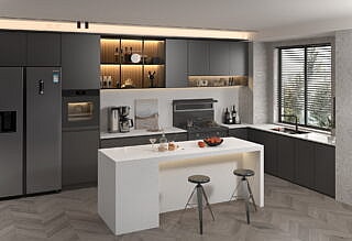 Australis Silica Free Stone Kitchen Benchtops: All-Inclusive Elegance Countertops 4 LInnstone Surfaces 6501 Milford White