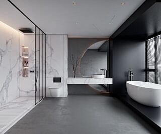 Perth Bathroom Solution: Top Shower Wall Panels and Vanity Tops 1 Linnstone Surfaces 6009 Pulag Cloud